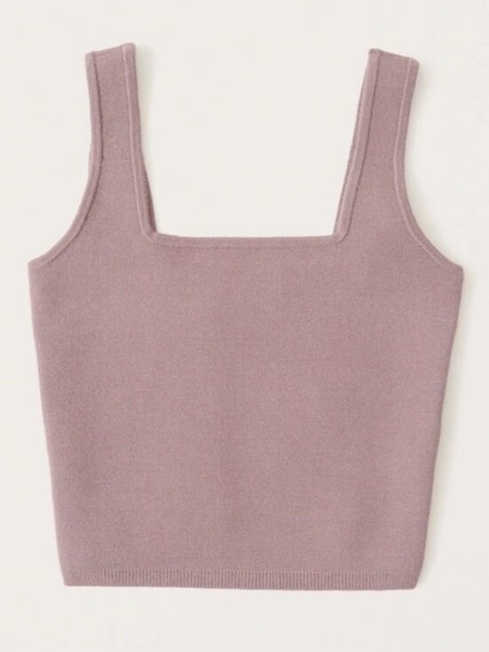 Abercrombie & Fitch Tops - Abercrombie & Fitch LuxeLoft Squareneck Tank - Mauve, Size XS